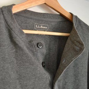 NWOT LL Bean Unshrinkable Mini-Waffle Henley